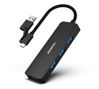 BENFEI Hub USB 3.0, Hub USB C, 2-in-1 Hub USB tipo A/tipo C con 4 porte USB 3.0, compatibile per iPhone 15 Pro/Max MacBook Pro/Air 2023 iPad Pro iMac S23 XPS 17 e altro, Nero