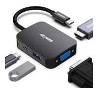 BENFEI HUB USB C 4in1, Multiporta Adattatore USB C con 4K HDMI 1080P VGA/ 5 Gbps USB 3.0 Porta dati/Tipo C 60W Power Delivery, per iPhone 15 Pro/Max MacBook Pro/Air 2023 iPad Pro iMac S23 XPS17,Nero