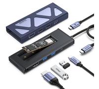 BENFEI Hub USB C 6 in 1 con alloggiamento SSD M.2 NVMe, porte USB 3.2 da 10 Gbps (2×USB-A + 1×USB-C), PD da 100 W, HDMI 4K@60HZ - Compatibile con MacBook Pro/Air, iPad Pro, Dell XPS, Surface Pro