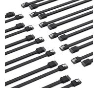 BENFEI SATA III Kabel, 12 Stück, 6Gbps, gerade, HDD- SDD-Datenkabel mit Arretierung, 45,7 cm für SATA HDD, SSD, CD-Treiber, CD-Writer