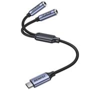 BENFEI Splitter audio USB C a doppio jack 3,5 mm, adattatore per cuffie per 2 persone, compatibile con iPhone 16/15 Pro Max/Pro/Plus, Samsung GalaxyS23/S22, iPad Pro, MacBook e altri dispositivi
