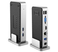 BENFEI USB 3.0 Docking Station universale doppio monitor HDMI VGA compatibile con Mac Windows, ingresso USB 3.0 o USB-C, (doppio display: HDMI e VGA, Gigabit Ethernet e 4 porte USB)