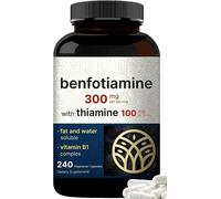 Benfotiamina 300Mg 240Caps Vitamina B1 Benfotiamina Tiamina Solubile In Grasso
