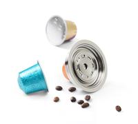 BENFUCHEN Adattatore riutilizzabile per cialde di caffè compatibile con Delonghi ENV135 VertuoLine GCA1, Nespresso OriginalLine Coffee, Brew 150 ml, argento, 1 pezzo