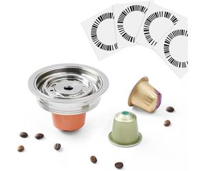 BENFUCHEN Adattatore riutilizzabile per cialde di caffè compatibile con Delonghi ENV135 VertuoLine GCA1, Nespresso OriginalLine Coffee, Brew 150 ml, argento, 1 pezzo