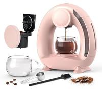 BENFUCHEN Caffettiera usa e getta con filtro per caffè macinato, caffettiera Americano Mini caffettiera/teiera a una tazza, controllo a un tocco, 4-8 oz di dimensioni di infusione (rosa)