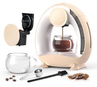 BENFUCHEN Caffettiera usa e getta con filtro per caffè macinato, caffettiera Americano Mini caffettiera/teiera a una tazza, controllo a un tocco, 4-8 oz di dimensioni di infusione (Champagne)