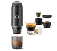 BENFUCHEN Macchina da caffè elettrica portatile, macchina da caffè da viaggio per campeggio, macchina da caffè in viaggio, autoriscaldante con USB-C, con caffè macinato e capsule N espresso, per