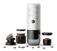 BENFUCHEN Macchina per caffè espresso portatile 3 in 1 senza funzione di riscaldamento, macchina per caffè espresso elettrica con ricarica di tipo C, mini caffettiera da 17 bar, per cialde