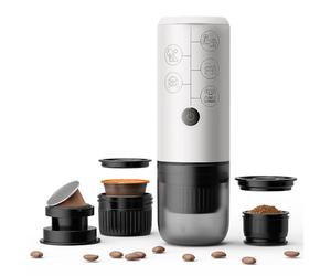BENFUCHEN Macchina per caffè espresso portatile 3 in 1 senza funzione di riscaldamento, macchina per caffè espresso elettrica con ricarica di tipo C, mini caffettiera da 17 bar per caffè espresso N