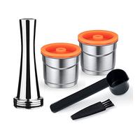 BENFUCHEN Set di 2 filtri ricaricabili per cialde di caffè e tamper compatibili con la macchina Illy IperEspresso X7.1 Y5 (2 capsule di caffè e 1 tamper)