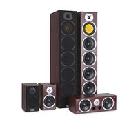 Beng V9B Sistema diffusori 5.1 home theatre Hi-Fi (1240 Watt max, 5 altoparlanti, Bass reflex) color mogano