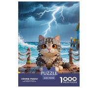 Bengal 1000 Pieces Jigsaw Puzzle Creative Pet Cats Jigsaw Puzzle for Adults for Adults from 14 Years Educational Gift for Children Jigsaw Games 70x50cm/1000pcs