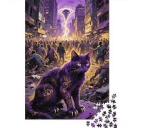 Bengal Cat City Riot Puzzle 1000 Pezzi, Per Bambini E Adulti, Giochi Rilassamento Intelletivi, Difficile Sfida, Classici Regalo 1000pcs (75x50cm)