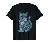 Bengal Cat Retro Denim for Cat Lovers Maglietta