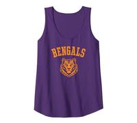 Bengals Mascotte per Giocatori e Tifosi Stampa Arancione Canotta, Donna, Viola, S