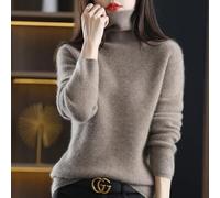 BENGZAN Inverno 100% Puro Cashmere Maglione Donna Pullover Collo Alto Ispessito Maglione Maglia Larga Fondo Lana-d||m