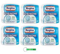 Beni Culinari Regina Bobinone, confezione da 6 rotoli - 500 fogli per rotolo maxi fogli | Più del doppio della lunghezza dei rotoli normali portachiavi gratuito
