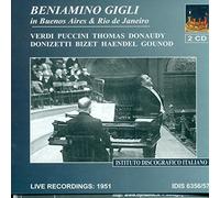Beniamino Gigli in Buenos Aires and Rio De Janero (CD) Album