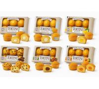 Beniamino Tortini - 6 Confezioni (1 per gusto) | Merendine soffici ripiene assortite: Latte, Limone, Yogurt, Cioccolato, Nocciola, Albicocca | 6 tortine per confezione | Senza Olio di Palma