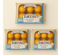 Beniamino Tortino Merendine Assortite 200g-250g Merenda Gusti Limone, Crema Latte, Yogurt, Gocce di Cioccolato, Albicocca, Crema Nocciola Confezione da 3 o 6 Pezzi (3, Crema Latte 250gr)
