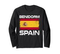 Benidorm Bandiera Spagna Design Bandiera Spagnola Orgogliosa Maglia a Manica