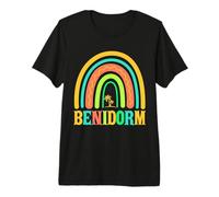Benidorm Vacanze Souvenir Rainbow Spagna Maglietta Premium