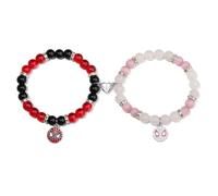 BENIFILE Braccialetti dell'amicizia con ragno, graziosi braccialetti coordinati per coppie con cuore magnetico, braccialetto per coppia per lui e lei, regalo di compleanno per migliori amici, 8