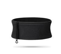 BENIFILE Cintura da corsa slim fit con ampie tasche sicure, traspirante, cintura regolabile in vita con chiusura in velcro, Nero , L, Corsa