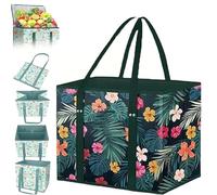 Benighty Grocery Bags, Reusable Grocery Bags, with Reinforced Bottom & Handles, Large Capacity Foldable (C)