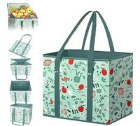 Benighty Grocery Bags, Reusable Grocery Bags, with Reinforced Bottom & Handles, Large Capacity Foldable (G)
