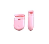 Benixmidart Confezione da 2 mini piegaciglia, con cuscinetto di ricambio per ciglia, kit portatile da viaggio per un trucco parziale e completo degli occhi (rosa)