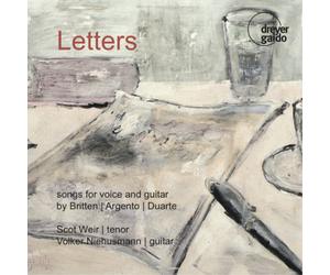 Benjamin Britte Letters: Songs for Voice and Guitar By Britten, Argento & D (CD)