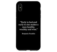 Benjamin Franklin Camicia Early To Bed And Early To Rise Citazione Custodia per iPhone XS Max