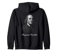 Benjamin Franklin Classico Ritratto Padre Fondatore Felpa con Cappuccio