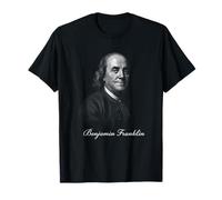 Benjamin Franklin Classico Ritratto Padre Fondatore Maglietta