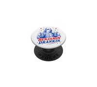 Benjamin Franklin Drankin Funny Vintage USA Amanti della birra PopSockets PopGrip Adesivo
