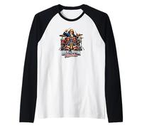 Benjamin Franklin Drummer Patriotic Rock Legend Design! Maglia con Maniche Raglan