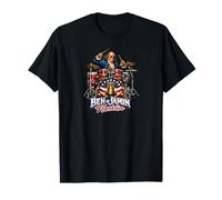 Benjamin Franklin Drummer Patriotic Rock Legend Design! Maglietta