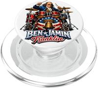 Benjamin Franklin Drummer Patriotic Rock Legend Design! PopSockets PopGrip per MagSafe