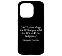 Benjamin Franklin Shirt Judgement Reigns Citazione Custodia per iPhone 15 Pro