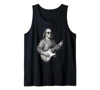 Benjamin Franklin, Suonare la Chitarra, Indossando Occhiali da Sole Canotta