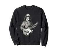 Benjamin Franklin, Suonare la Chitarra, Indossando Occhiali da Sole Felpa