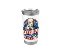 Benjamin Franklin Una repubblica se puoi tenerlo Bicchiere termico in acciaio inox doppia parete