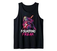 Benjamin Franklin Undead Suonare la Chitarra Fondatore Freak Music Canotta
