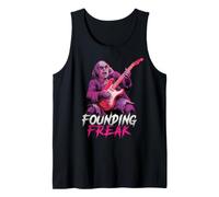 Benjamin Franklin Werewolf Suonare Chitarra Fondatore Freak Alt Canotta