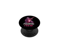 Benjamin Franklin Werewolf Suonare Chitarra Fondatore Freak Alt PopSockets PopGrip Adesivo