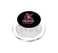 Benjamin Franklin Werewolf Suonare Chitarra Fondatore Freak Alt PopSockets PopGrip per MagSafe