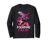Benjamin Franklin Zombie Suonare Chitarra Fondatore Freak Music Maglia a Manica