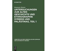 Benjamin Maisle Untersuchungen Zur Alten Geschichte Und Ethno (Copertina rigida)